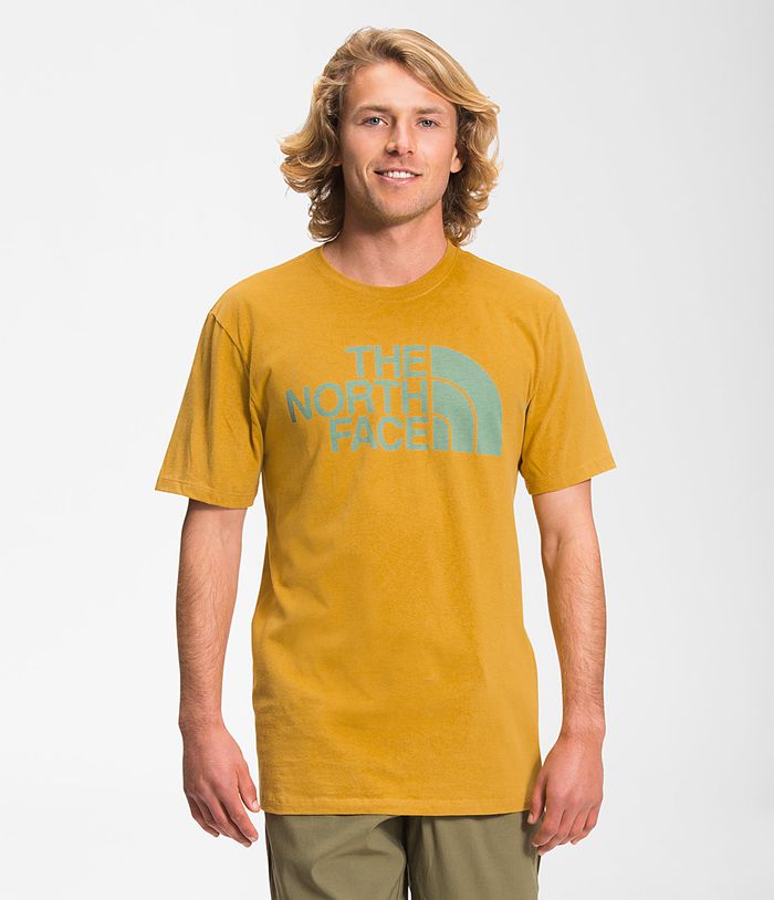 Camiseta The North Face Hombre Amarillo Manga Corta Half Dome 35681YSFQ